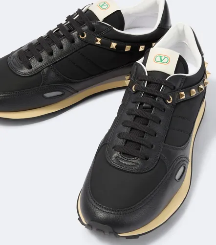 Stud Up leather-trimmed sneakers - Valentino Garavani - Modalova