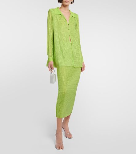 Camicia in mesh con cristalli - Self-Portrait - Modalova