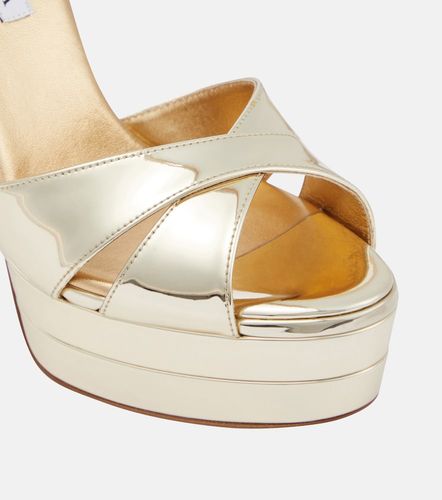Divine 130 metallic platform sandals - Aquazzura - Modalova