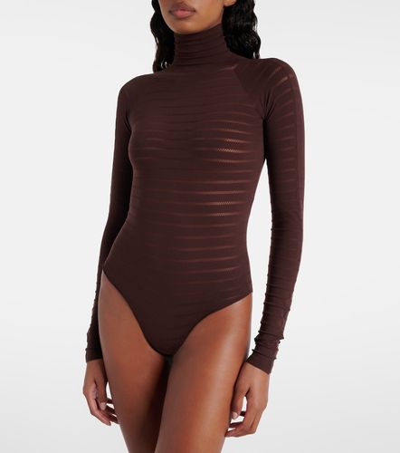 Alaia Striped turtleneck bodysuit - Alaia - Modalova