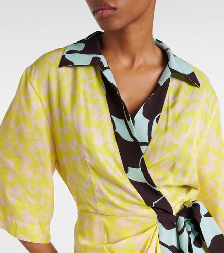 Vestido midi envolvente estampado - Dries Van Noten - Modalova