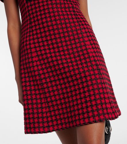 Checked wool-blend tweed mini dress - Versace - Modalova