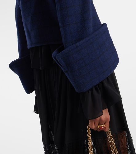 Checked cropped wool-blend jacket - Chloe - Modalova