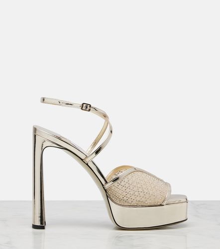 Karli 125 mesh and leather platform sandals - Jimmy Choo - Modalova