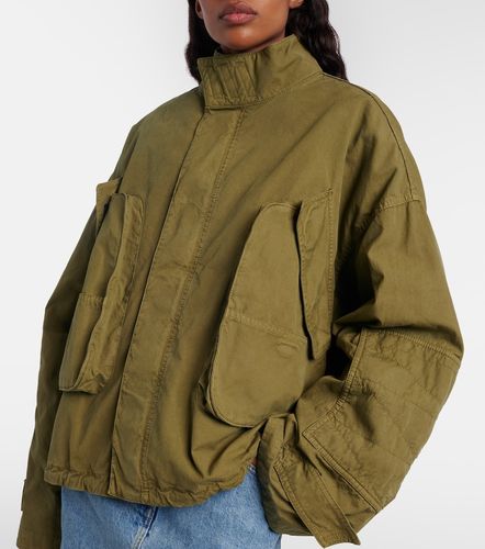 Jacke aus Baumwolle mit Leder - The Attico - Modalova