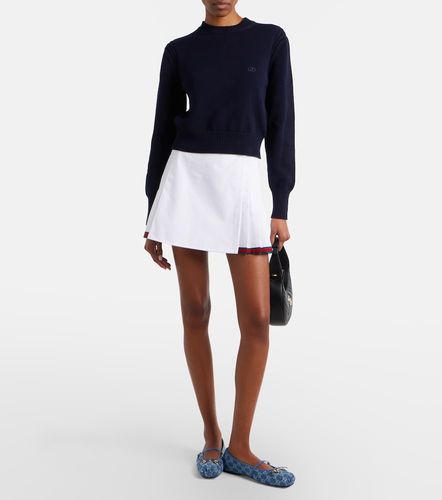 Web Stripe cotton poplin miniskirt - Gucci - Modalova