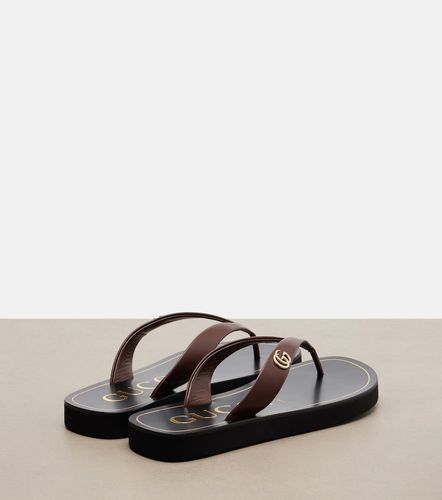Double G leather thong sandals - Gucci - Modalova