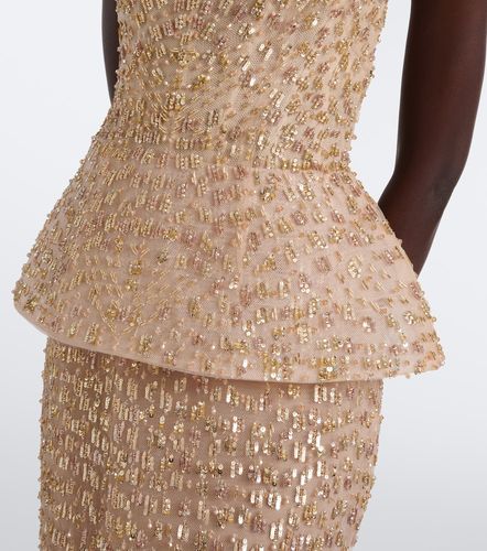 Abito lungo con paillettes - Monique Lhuillier - Modalova