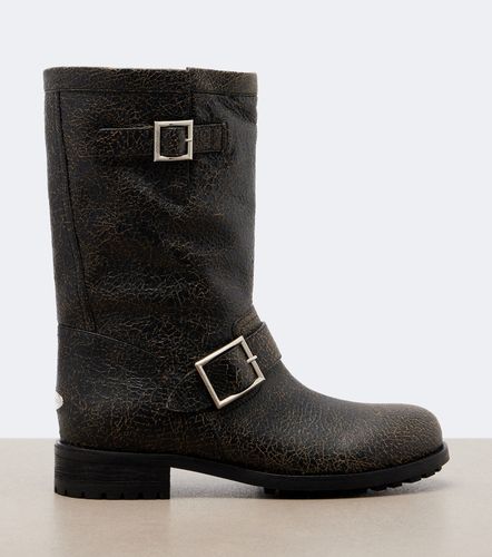 Biker leather mid-calf boots - Jimmy Choo - Modalova