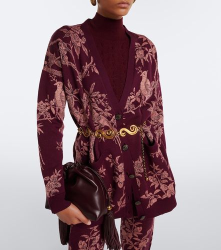 Floral jacquard wool-blend cardigan - Etro - Modalova