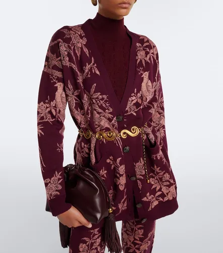 Floral jacquard wool-blend cardigan - Etro - Modalova