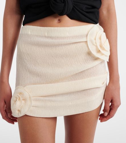 Minifalda de crepé con apliques florales - Magda Butrym - Modalova