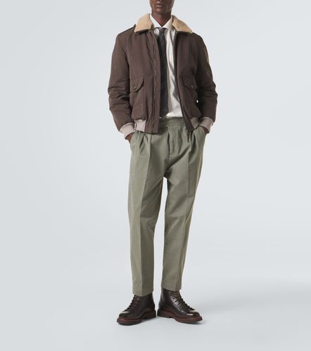 Giacca blouson con shearling - Brunello Cucinelli - Modalova