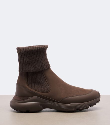 Tod's Knitted leather ankle boots - Tod's - Modalova