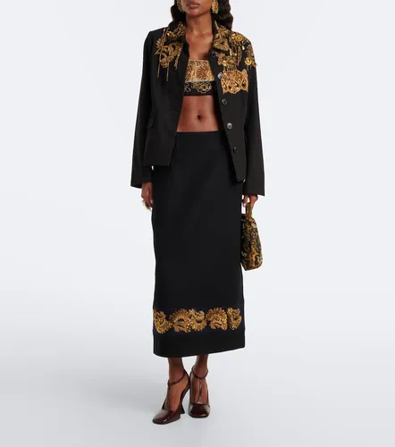 Top bandeau de algodón bordado - Dries Van Noten - Modalova