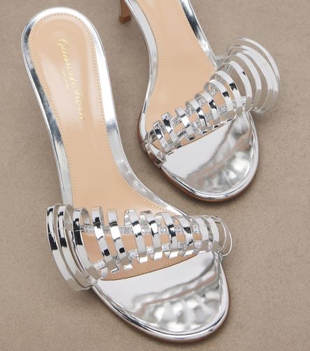 Metallic leather mules - Gianvito Rossi - Modalova
