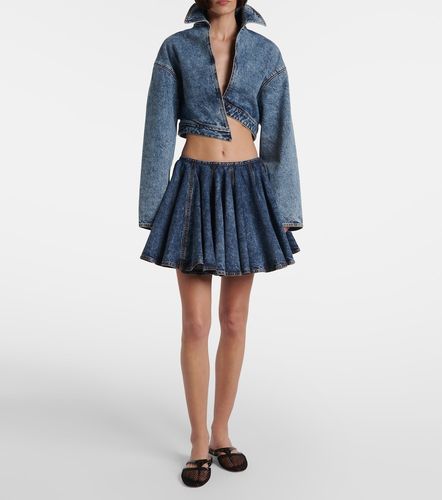 Alaia Pleated denim miniskirt - Alaia - Modalova
