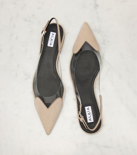 Alaïa Ballerine slingback Cœur in suede e PVC - Alaia - Modalova