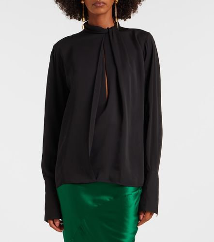 Blusa de satén de seda drapeada - Tom Ford - Modalova