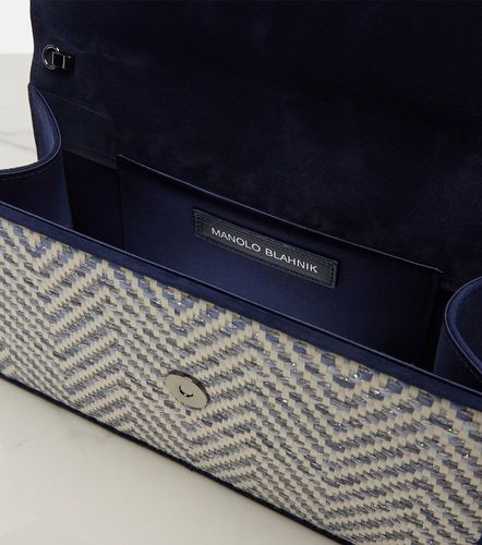 Clutch Capripla de rafia - Manolo Blahnik - Modalova
