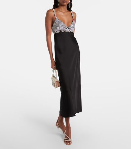 Abito midi in cady con cristalli e paillettes - Valentino - Modalova