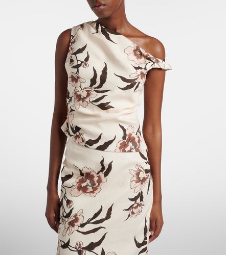 SIR Floral asymmetric linen top - SIR - Modalova