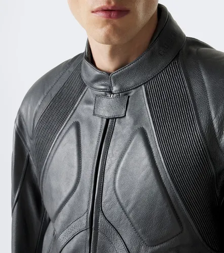 Bikerjacke Interlocking G aus Leder - Gucci - Modalova