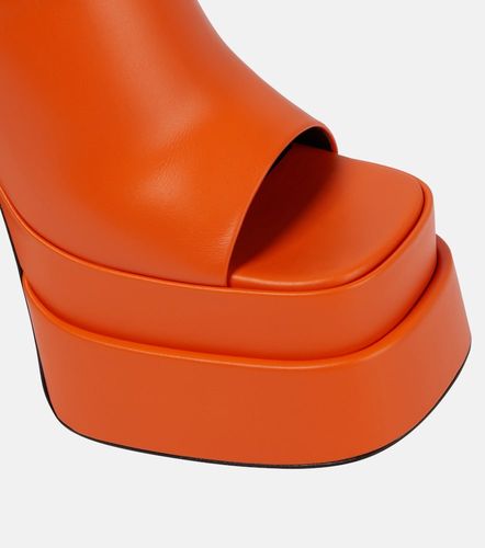 Mules de piel con plataforma - Versace - Modalova