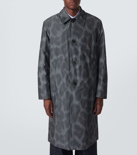 Leopard-print checked car coat - Dries Van Noten - Modalova