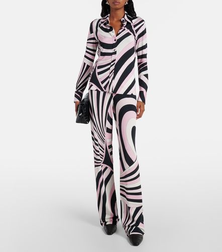 Pantalones rectos Iride de jersey y satén - Pucci - Modalova