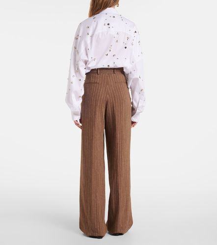 Pantaloni a gamba larga in misto lino - Dries Van Noten - Modalova