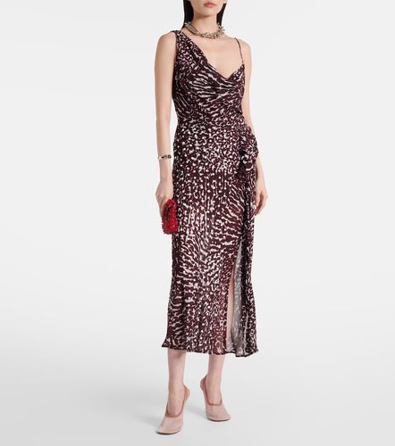 Abito midi monospalla con stampa - Dries Van Noten - Modalova