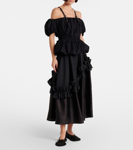 Top en popelín de algodón con peplum - Noir Kei Ninomiya - Modalova