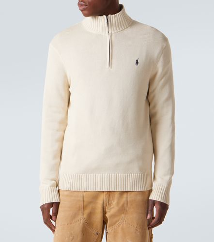 Pullover in cotone con zip corta - Polo Ralph Lauren - Modalova