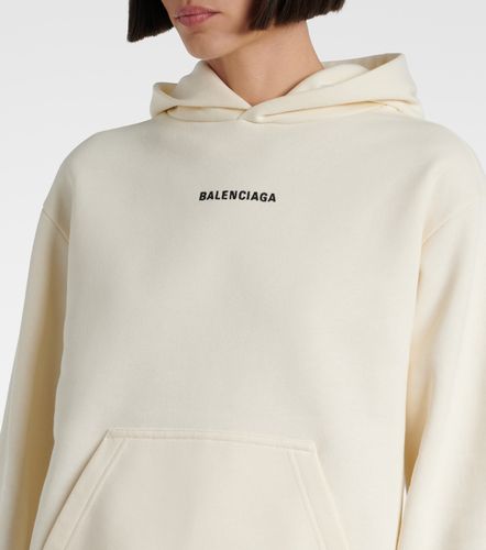 Felpa in cotone con cappuccio e logo - Balenciaga - Modalova
