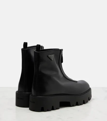 Prada Leather platform ankle boots - Prada - Modalova