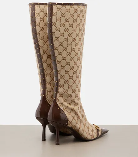 Savoy GG canvas knee-high boots - Gucci - Modalova