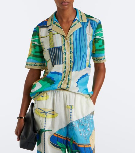 Camicia bowling in cotone con stampa - Tory Burch - Modalova