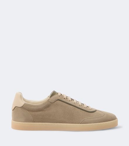 Sneakers in suede con pelle - Brunello Cucinelli - Modalova