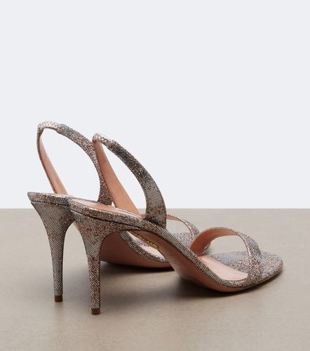 Metallic Slingback-Sandalen So Nude aus Leder - Aquazzura - Modalova