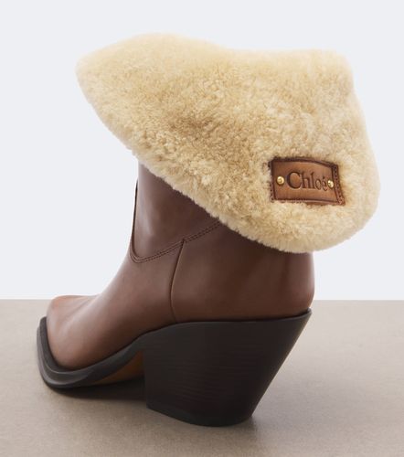 Azelan shearling-lined ankle boots - Chloe - Modalova