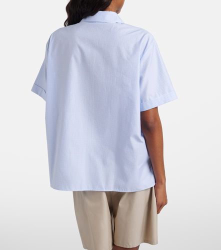 Camicia bowling in cotone a quadri - Miu Miu - Modalova