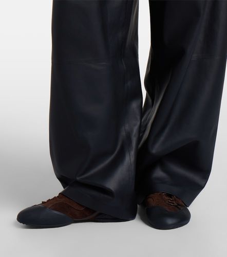 Pantaloni a gamba larga in pelle - Loewe - Modalova