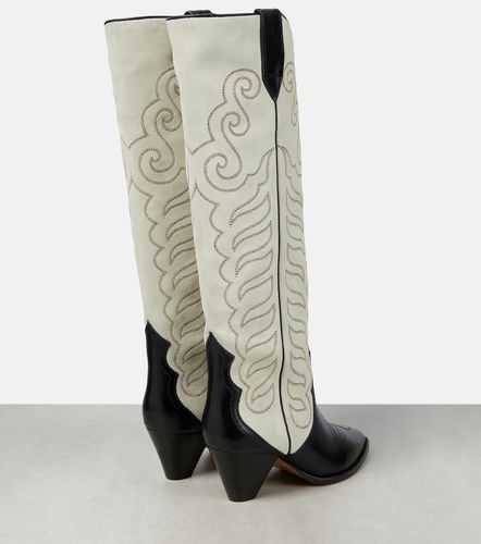 Stivaletti texani Leila in suede e pelle - Isabel Marant - Modalova