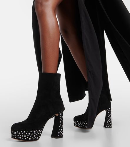 Crystal Holly suede platform ankle boots - Gianvito Rossi - Modalova