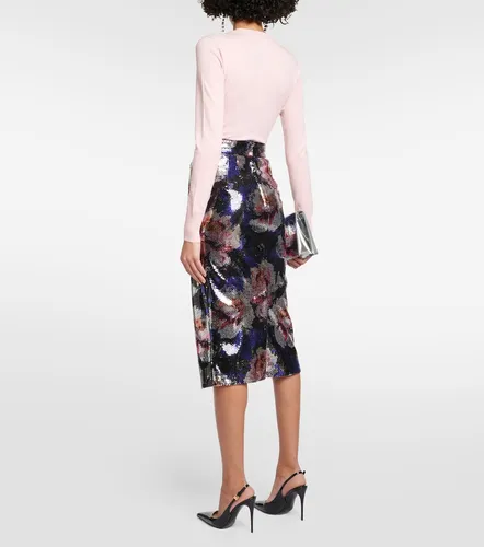 Sequined floral midi skirt - Dolce&Gabbana - Modalova