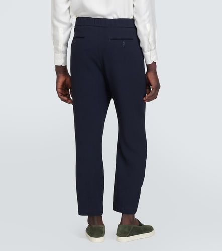 Wool-blend straight pants - Giorgio Armani - Modalova