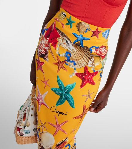 Capri printed silk-blend midi skirt - Dolce&Gabbana - Modalova