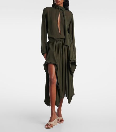 Ruffled georgette wide-leg pants - Alaia - Modalova