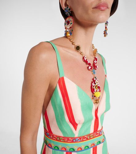 Abito corto Taormina in misto cotone - Dolce&Gabbana - Modalova